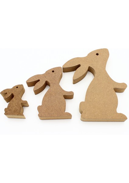 Ahşap Tavşan Figürü 3 Lü Takım 15CM 10CM 6cm Ahşap Boyama Ürünü.boyama Etkinliği.okul Öncesi modelleri