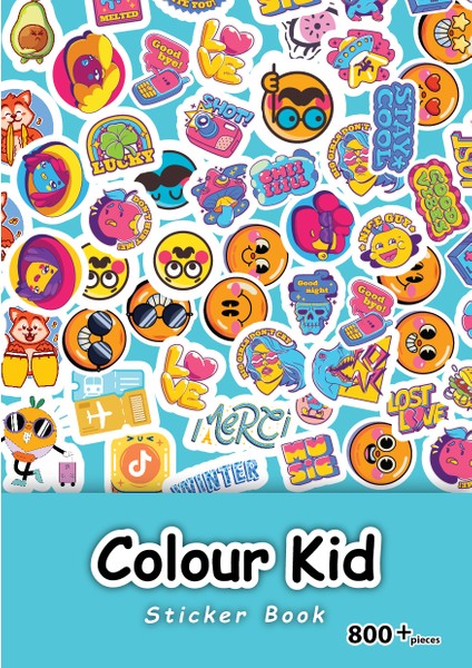 Colour Kid 800 14 Sayfa Eğlenceli Çıkartma - Planner ve Gift Stickers