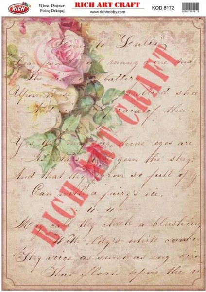 Pirinç Dekopaj Kağıdı | Kod 8172