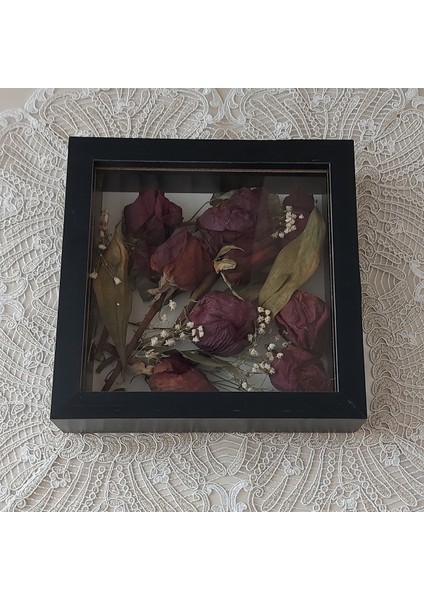 20X20X5 cm Siyah Anı Çerçevesi! Yeni Moda Çiçek Anı Çerçevesi! fırsatları