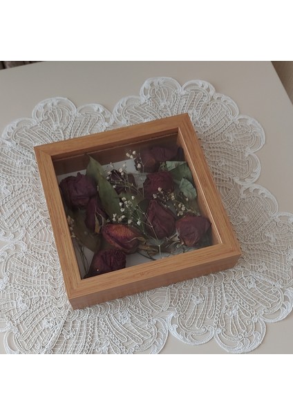 20X20X5 cm Bambu Anı Çerçevesi! Yeni Moda Çiçek Anı Çerçevesi! fiyatları