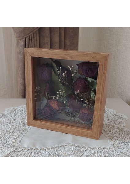 20X20X5 cm Bambu Anı Çerçevesi! Yeni Moda Çiçek Anı Çerçevesi! indirimleri