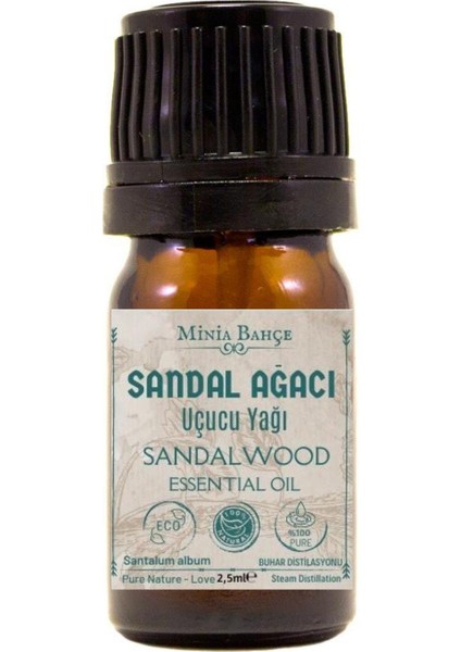 Sandal Ağacı Uçucu Yağı, %100 Saf, 2,5 ml