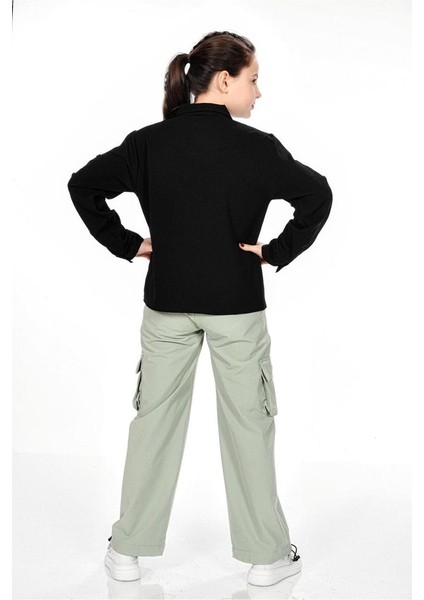 Kargo Cepli Palazzo Paraşüt Paça Klips Lastik Ayarlı Kız Çocuk Pantolon fiyatları