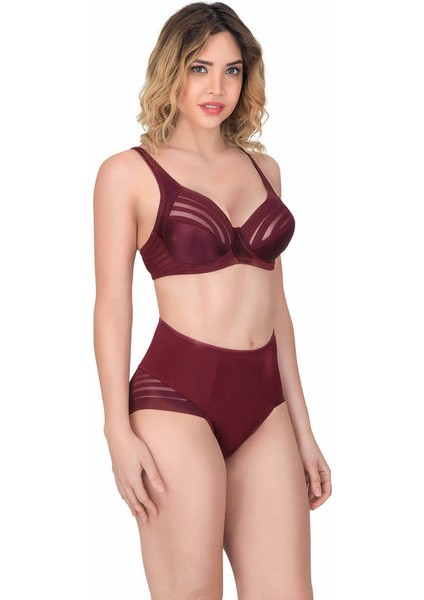 Tül Detaylı Toparlayıcı Sütyen Slip Takımı 177 modelleri