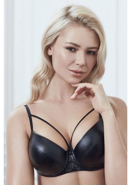 Siyah Kolyeli Balenli Deri Sütyen Külot Takımı 4730 modelleri