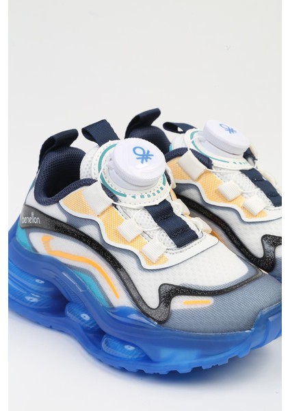 ® Ithal Beyaz Mavi Çocuk Bağcık Mekanizmalı Spor Ayakkabı BNI-10017 fiyatları