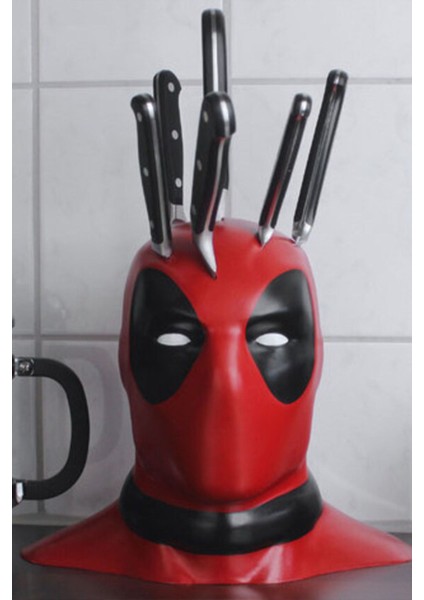 Marvel Deadpool Bıçak Tezgah Üstü Bıçak Standı Büyük Boy 30CM