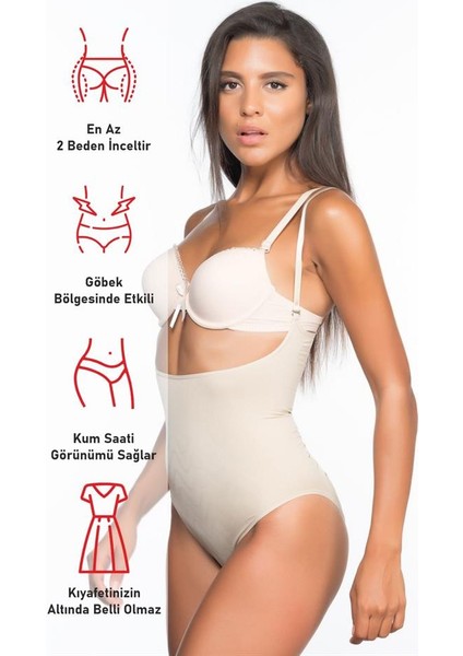 Ten Emay 2073 Ince Göğüsü Açık Desenli Body Korse fırsatları
