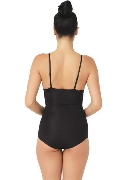 Siyah Emay 2723 Lazer Kesim Göğsü Açık Slip Korse fiyatları