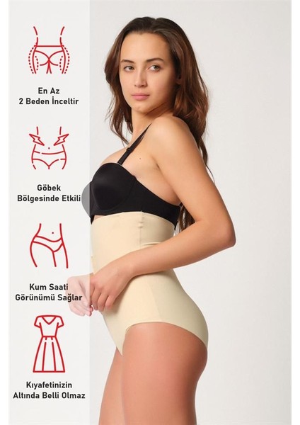 Ten Emay 2932 Double Karın Agraf Destekli Slip Lazer Korse