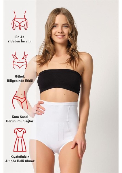 Beyaz Emay 2931 Karın Balen Destekli Slip Lazer Korse fırsatları
