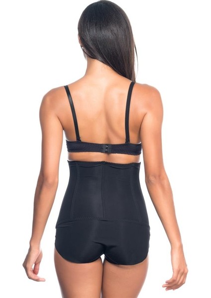 Siyah Emay 2824 Yüksek Bel Balen Agraflı Slip Lazer Korse fiyatları