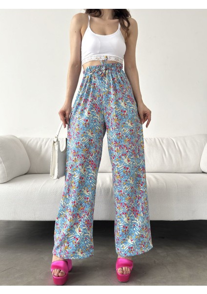 Kadın Yüksek Bel Dökümlü Rahat Kesim Pantolon fiyatları
