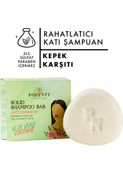 Polente Natural Rahatlatıcı Katı Şampuan Kepek Karşıtı (110 gr)