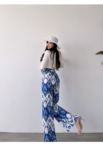 Kadın Yüksek Bel Dökümlü Rahat Kesim Pantolon fiyatları