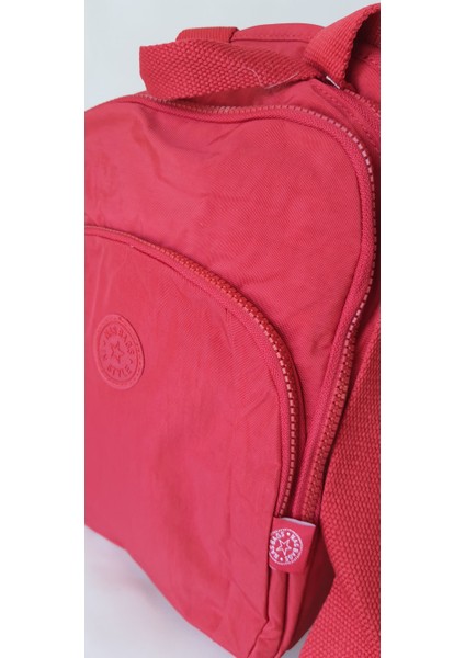 NS1014 Model Nas Bags Kırmızı Renk Su Geçirmez (Waterproof) Kumaş Sırt Çantası fırsatları