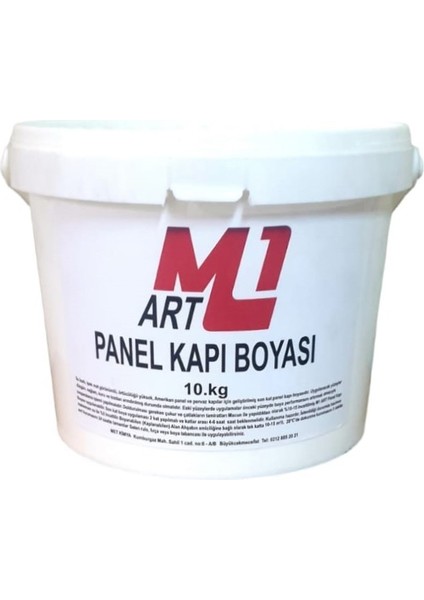 M1 Art Su Bazlı Panel Kapı Boyası Mat Beyaz 10.kg