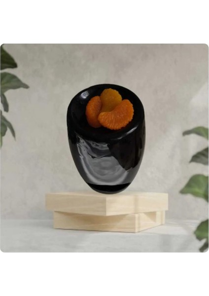 Siyah Renk Ister Günlük Ister Hediyelik Buhurdanlık 12*7 Cm+10 Adet Limon Kokulu Mandalina Mum fırsatları