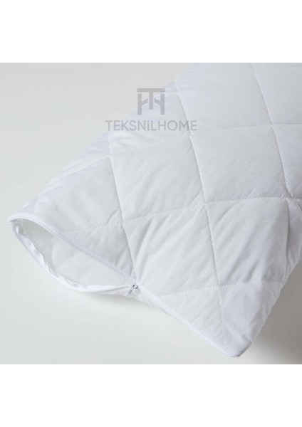 Teksnil Home | 2 Adet Kapitoneli Yastık Alezi Koruyucu | Koruyucu Yastık Kılıfı | 50 x 70 |