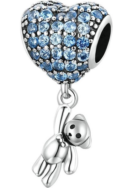 Sallantılı Kalpli Ayıcık Charm
