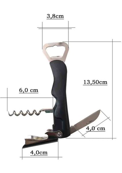 3 Fonksiyonlu Açacak Tribişon-Konserve Açacağı-Mantar Açacağı