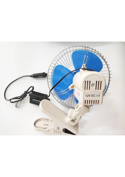 Oto Vantilatör 12 Volt 8 Inç Mandallı Çakmaklık Girişli 6400304