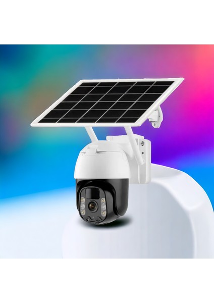 3 mp 1080P Solar Güneş Enerjili Ptz Wifi Kamera Carecam Pro App (Sim Kartlı Değildir)