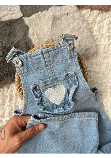 Kız Çocuk Kalpli Salopet fiyatları