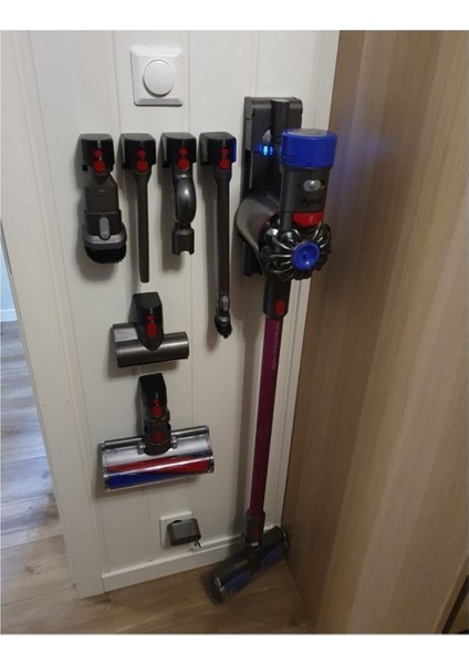 Dyson V6/v8 Süpürge Ucu Aparatları Için Duvar Askısı (2 Adet)