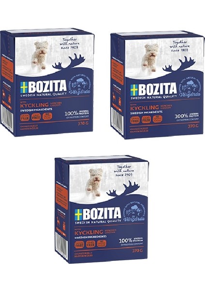 Tavuklu Tahılsız Köpek Yaş Maması 370 gr 3 Adet