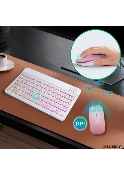 Honor Pad 9 Rgb Işıklı Bluetooth & Wireless Türkçe Klavye Mouse Seti