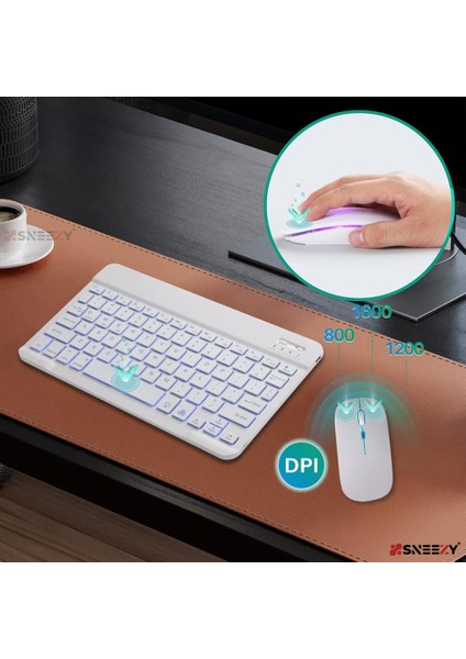 Honor Pad 9 Rgb Işıklı Bluetooth & Wireless Türkçe Klavye Mouse Seti