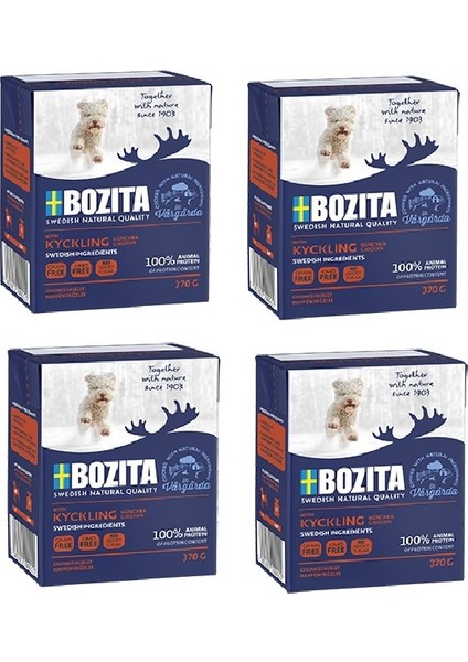 Tavuklu Tahılsız Köpek Yaş Maması 370 gr 4 Adet