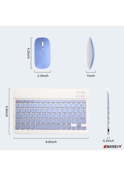 Huawei Matepad Pro 11 Inç (2024) Uyumlu Rgb Işıklı Bluetooth & Wireless Türkçe Klavye Mouse Seti