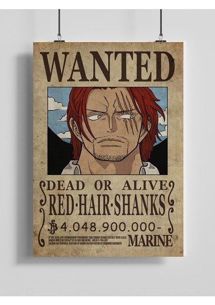 Poster City One Piece Anime Sganks Wanted Posteri - Çerçevesiz Parlak Fotoğraf Kağıdı