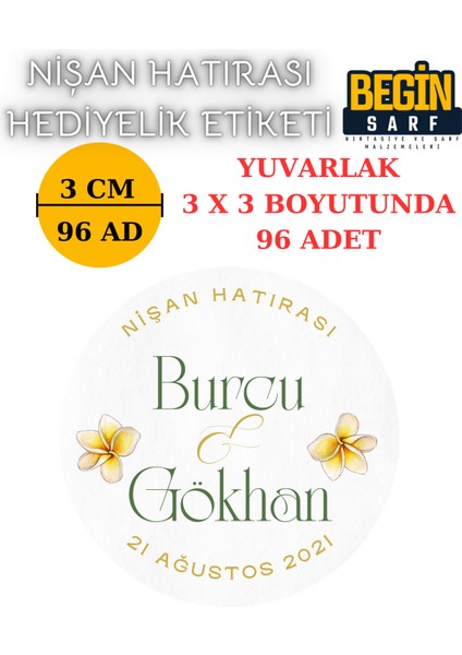 3 cm 4 cm 5 cm 6 cm Nişan Hatırası Etiketi Kendinden Yapışkanlı Kişiye Özel Yuvarlak Etiket