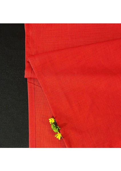 Meral Kurşun Collection Simli Üçgen Runner Kırmızı 40 x 160