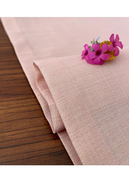 Meral Kurşun Collection Simli Üçgen Runner Pudra 40 x 160