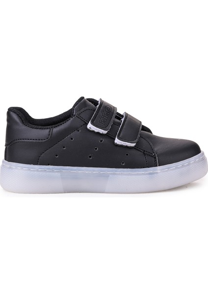 Royzo Cırtlı Işıklı Erkek Çocuk Spor Ayakkabı Siyah modelleri
