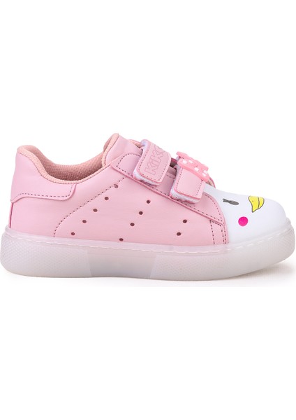 Bart Cırtlı Işıklı Kız Çocuk Spor Ayakkabı Pembe modelleri