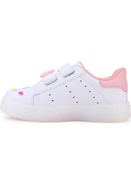 Bart Cırtlı Işıklı Kız Çocuk Spor Ayakkabı Beyaz fırsatları