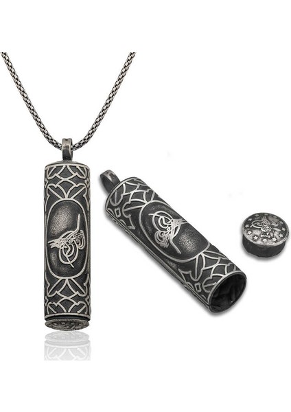 Gümüş Içi Açılabilen Tuğralı Silindir Muskalık