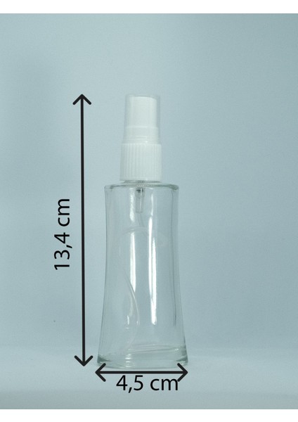 Boş Parfüm Şişesi 50 ml (10 Adet) Şeffaf Kapaklı Eyfel Boş Şişe