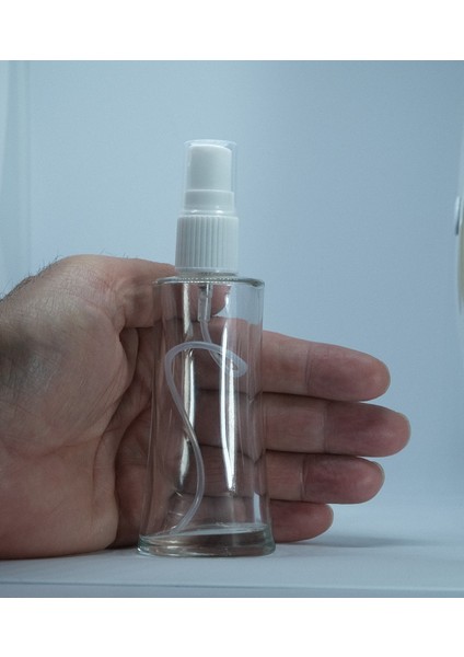 Boş Parfüm Şişesi 50 ml (10 Adet) Şeffaf Kapaklı Eyfel Boş Şişe