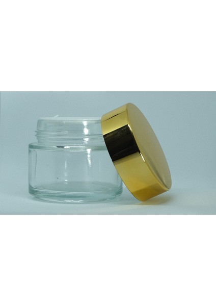Boş Krem Kavanozu 100 ml (10 Adet) Boş Şeffaf Sarı Kapaklı Kutu