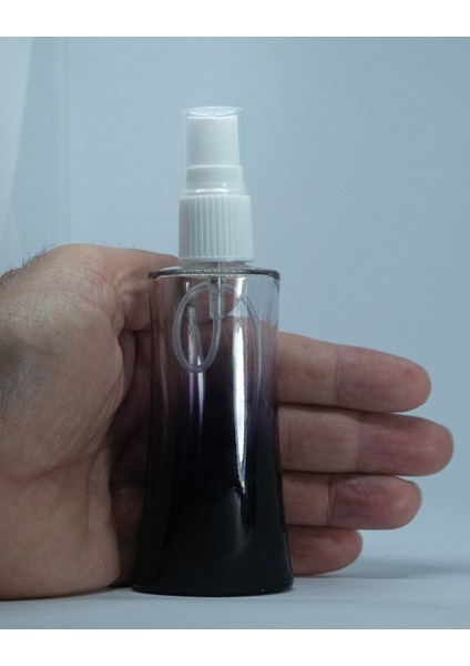 Boş Parfüm Şişesi 50 ml (10 Adet) Şeffaf Kapaklı Siyaheyfel Boş Şişe