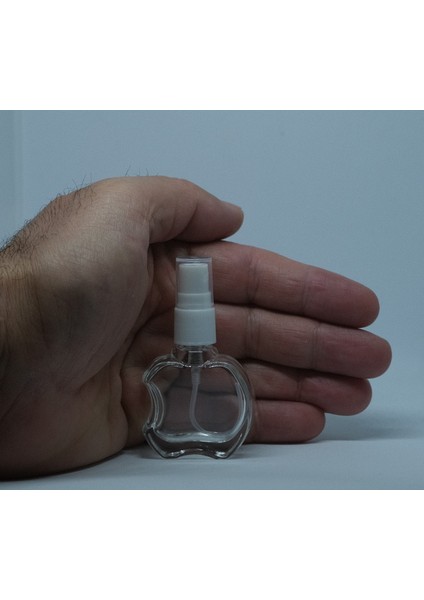 Boş Parfüm ve Kolonya Şişesi 8 ml 5 Adet Elma Boş Cam Siyah Sprey Şişe