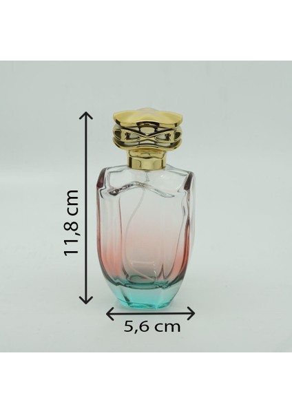 Parfüm Şişesi 100 ml 3 Adet Çift Renkli Oval Model