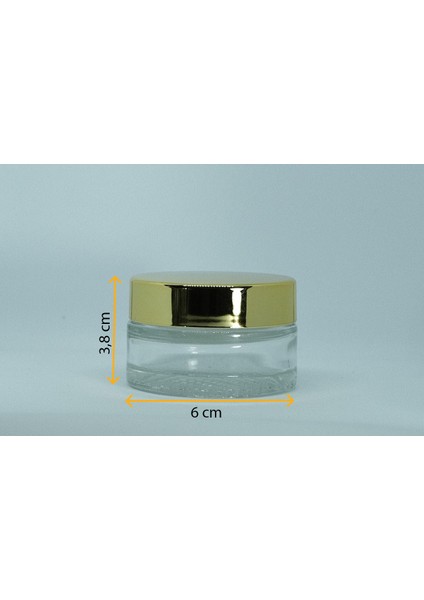 Krem Kutusu 30 ml (2 Adet) Boş Şeffaf Sarı Kapaklı Kavanoz